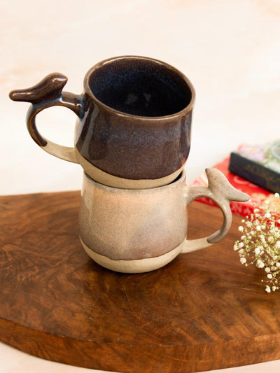 Bird mug set of 2