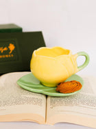Tulip charm cup saucer-Yellow