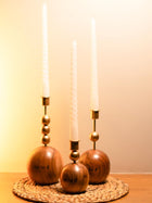 Wood and Metal Harmony candle holder