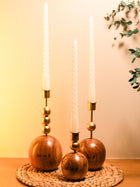 Wood and Metal Harmony candle holder