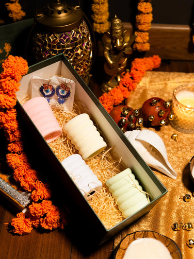 Pastel serenity candle holder gift box