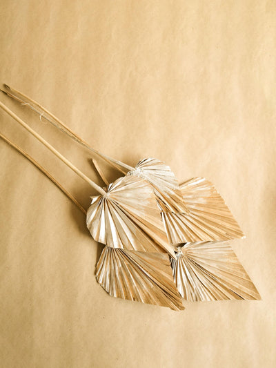 Golden Silver dual tone palm leaves