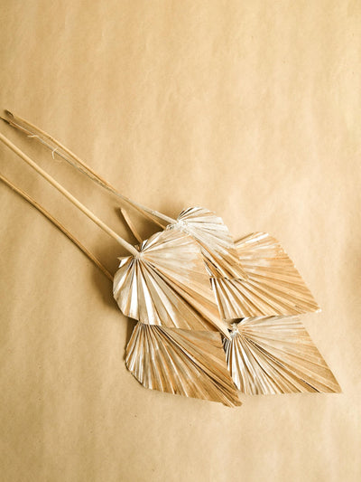 Golden Silver dual tone palm leaves