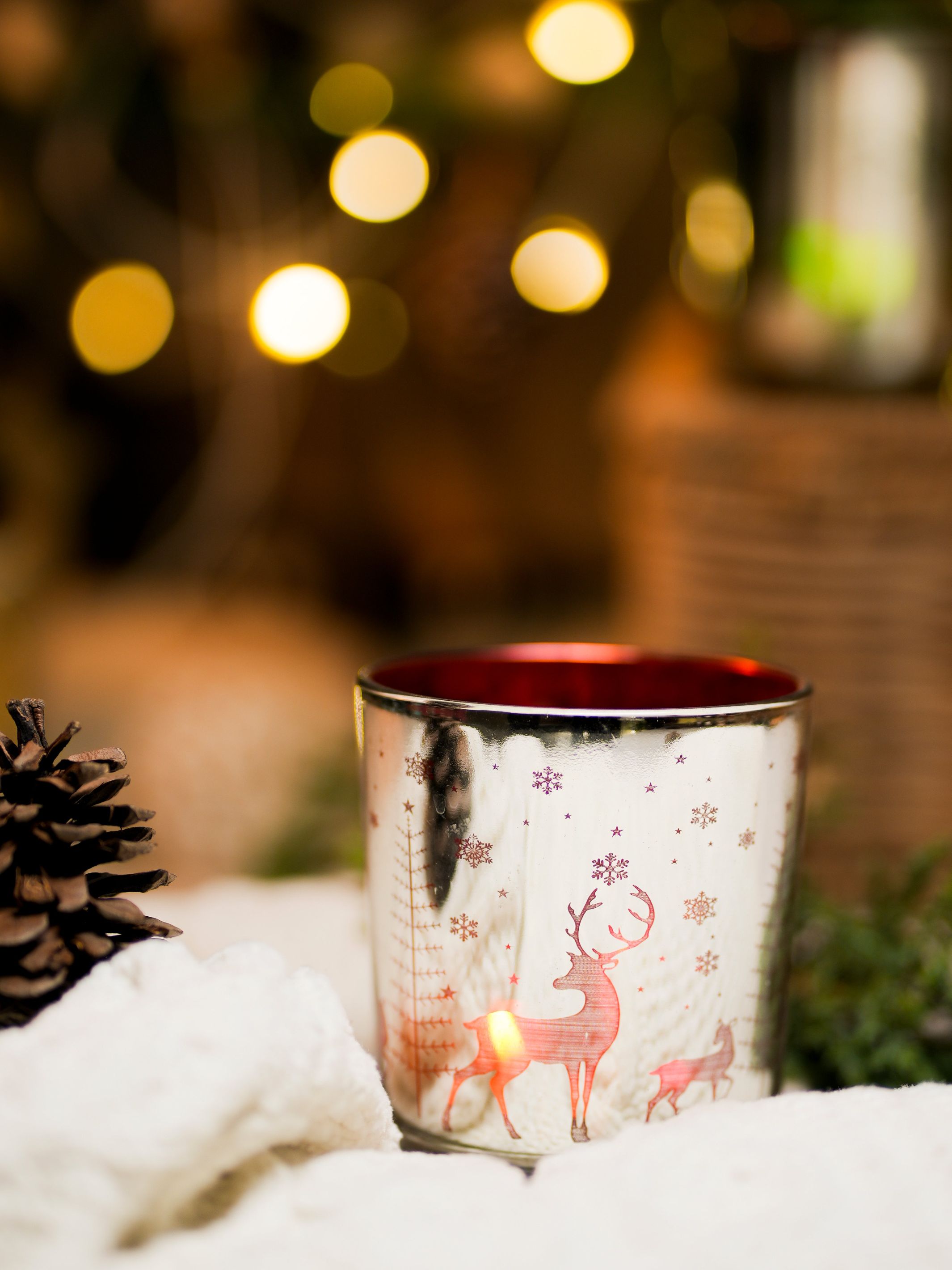 Snowflake Embossed Votive