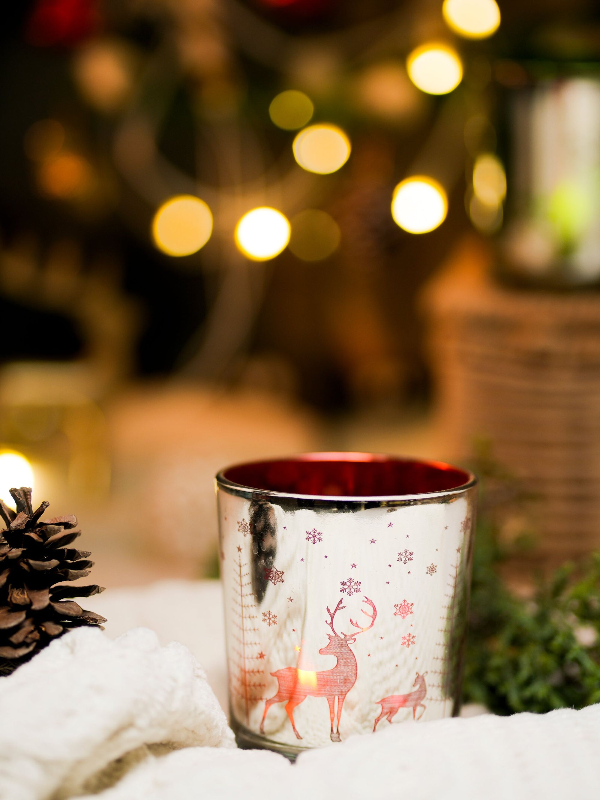 Snowflake Embossed Votive