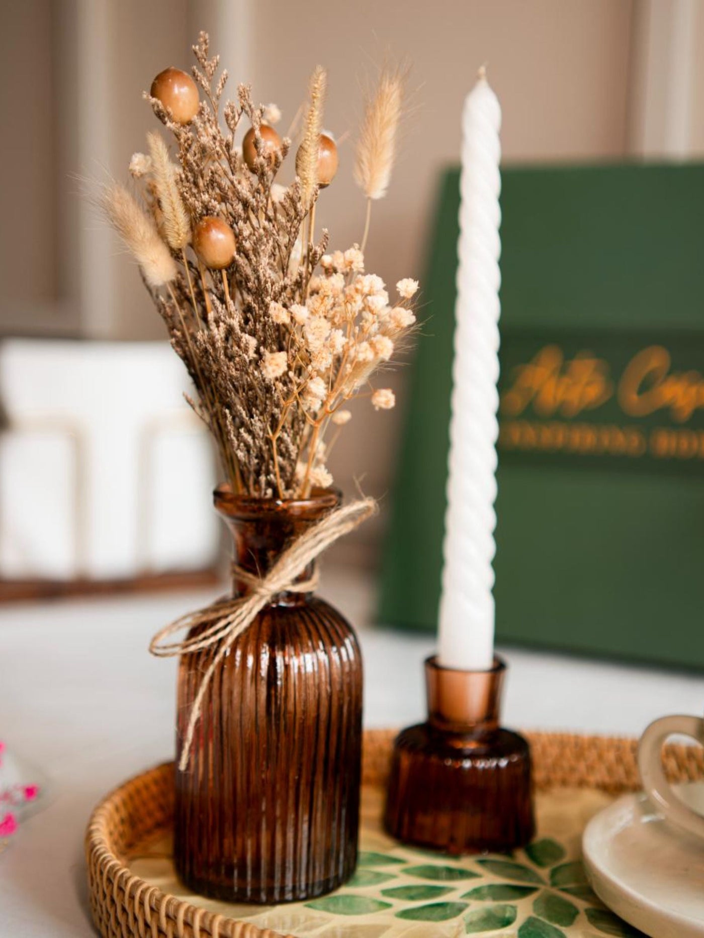 Dried blossom charm set