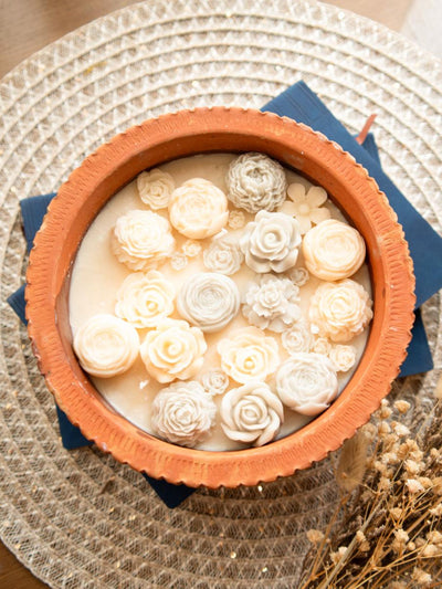 Terracotta scented candle gift box
