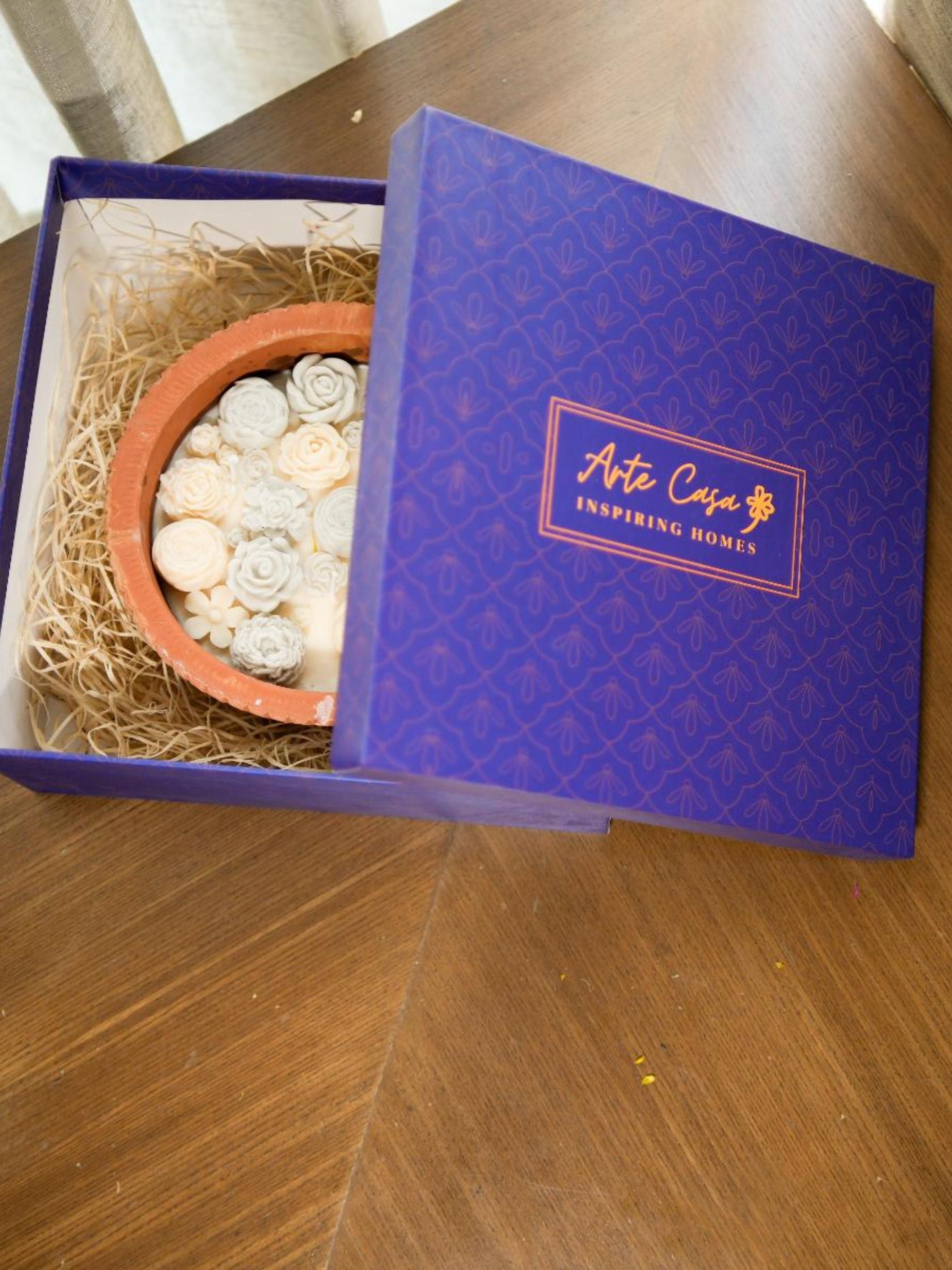 Terracotta scented candle gift box