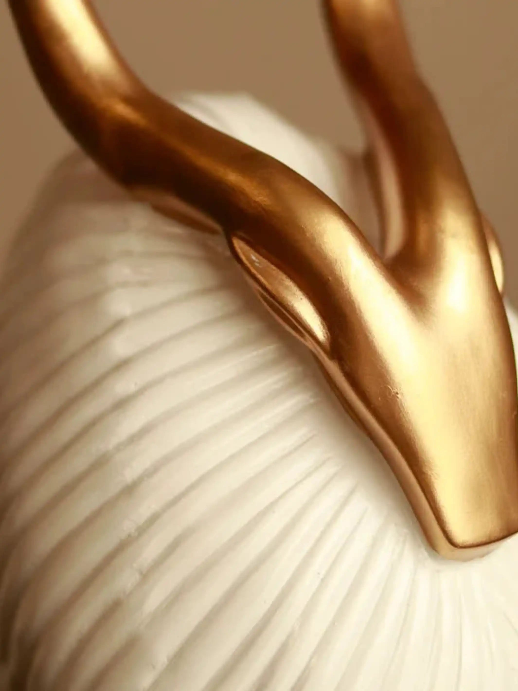 Horned Zen Yak sculpture-White
