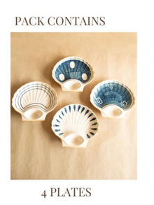 Seashell serving platters-set of 4