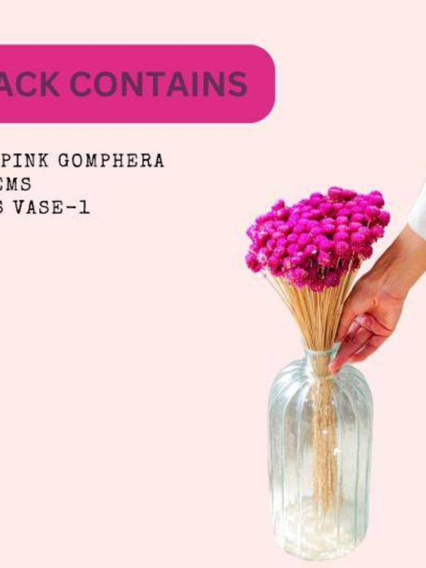 Gomphera with Crystal Glass vase