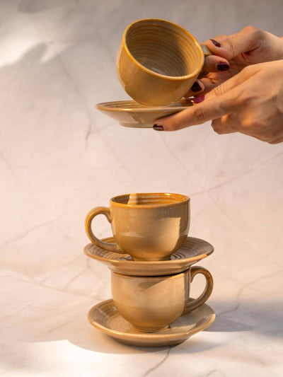 Beige Bloom Tea set