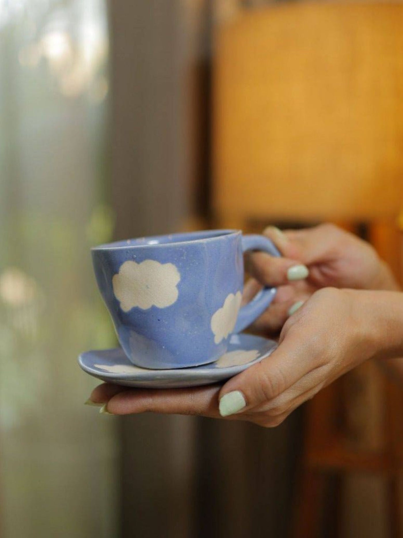 Cloud Cup and saucer set of 2