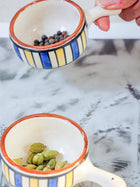 Mini chutney bowl set of 2 with handle