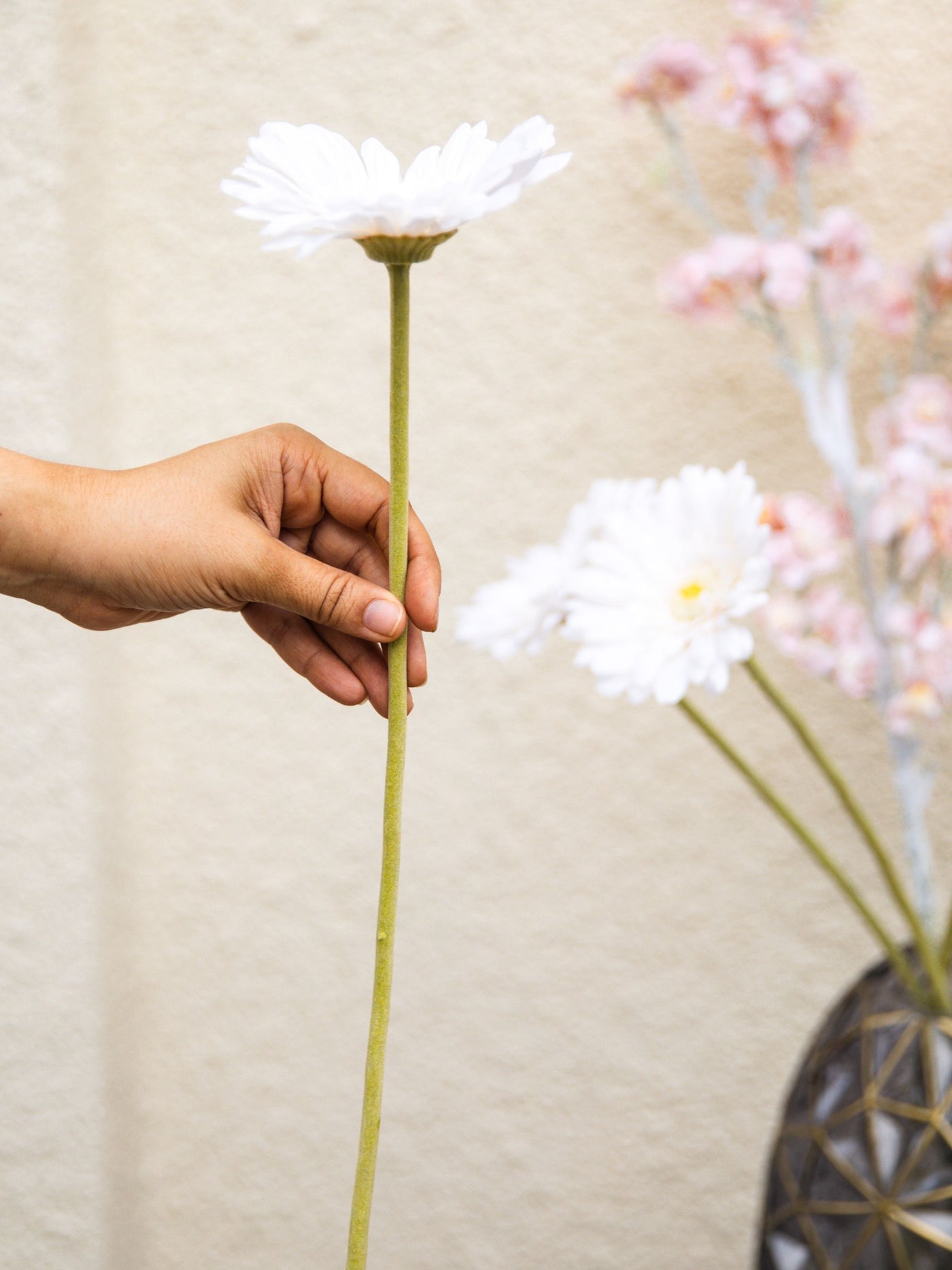 Artificial Flower Gerbera White