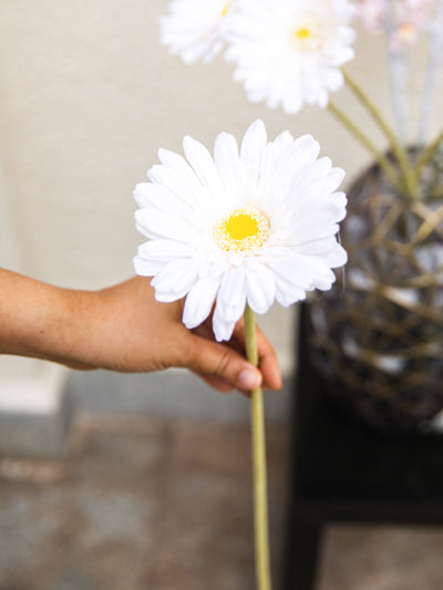 Artificial Flower Gerbera White