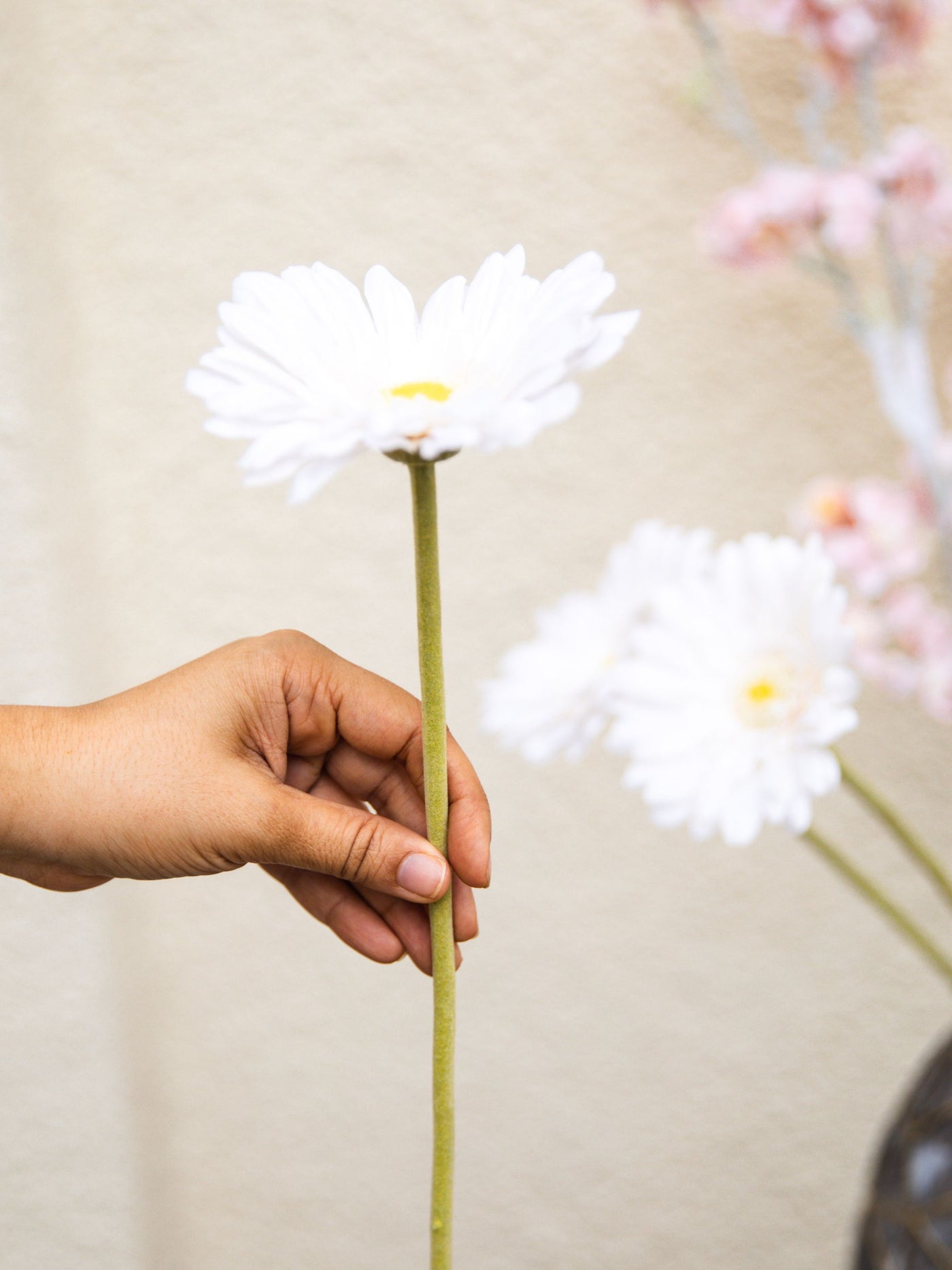 Artificial Flower Gerbera White