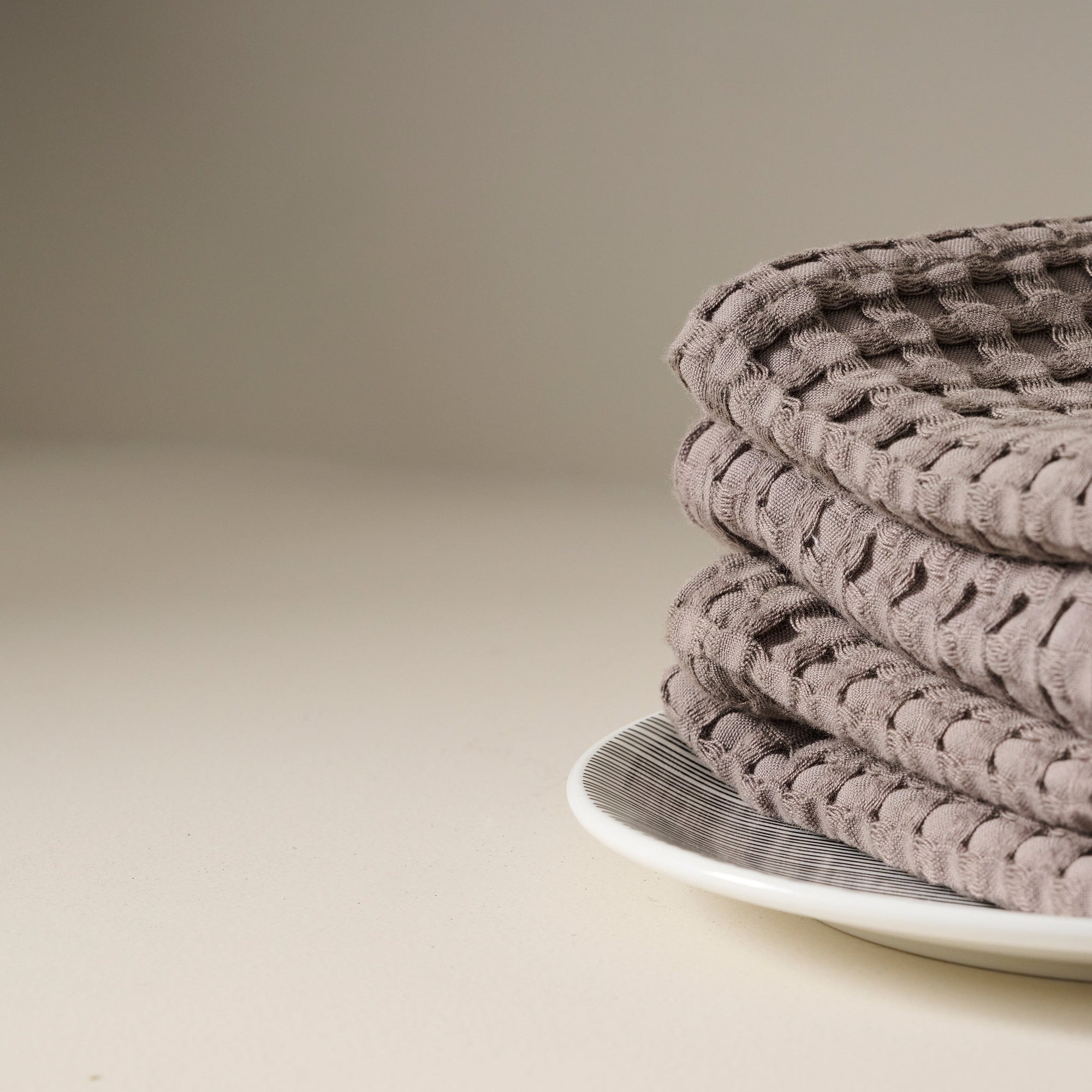 Ash | Cotton Bamboo | Waffle | Face Towels - Set of 2