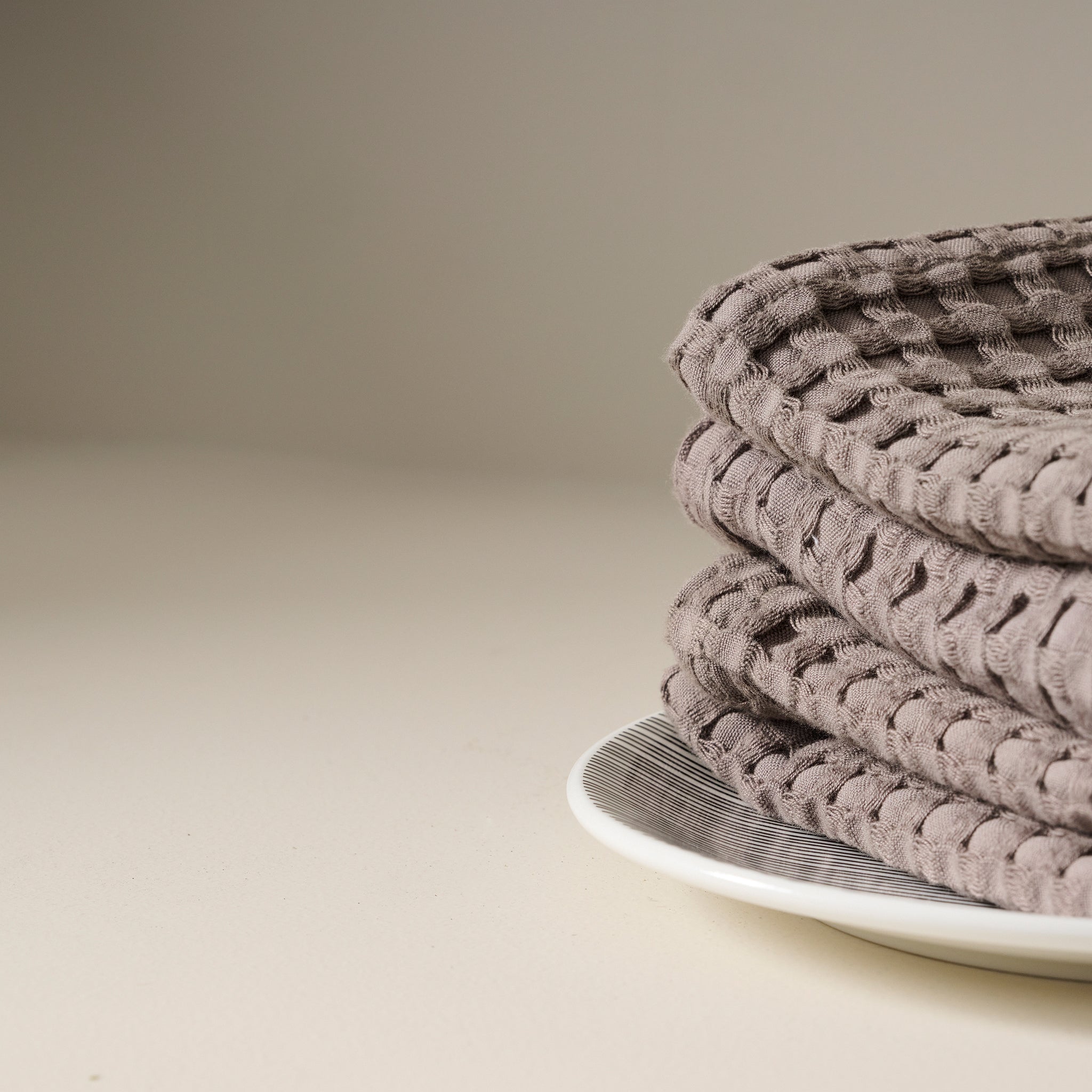 Ash | Cotton Bamboo | Waffle | Face Towels - Set of 2