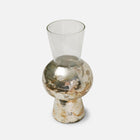 Shangri La - Floral Gold Glass Vase