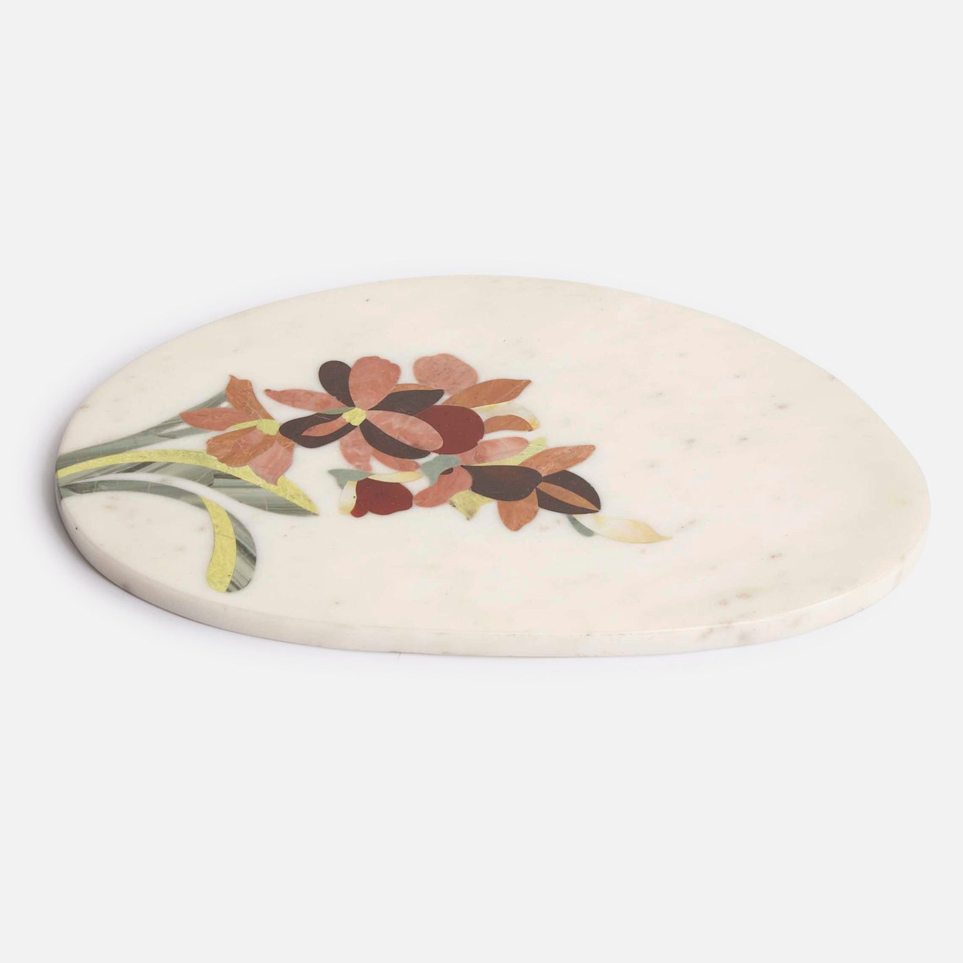 HCC HIBISCUS - MARBLE IVORY MULTICOLOR PLATTER