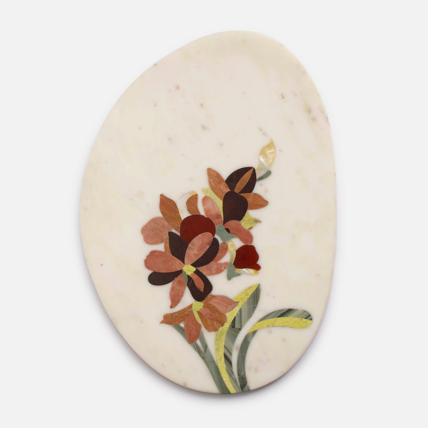 HCC HIBISCUS - MARBLE IVORY MULTICOLOR PLATTER