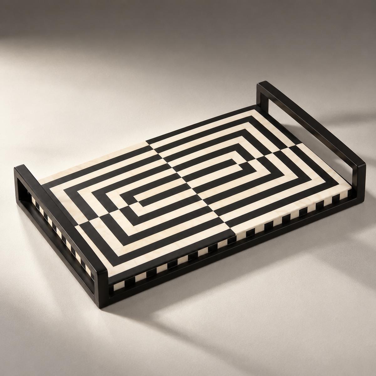 WAVERLY - MARBLE IVORY PLATTER TRAY