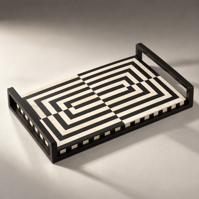 WAVERLY - MARBLE IVORY PLATTER TRAY