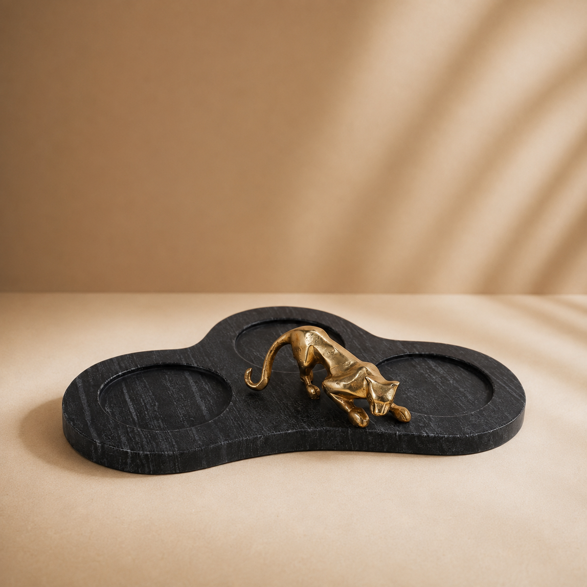 Handmade Luxe - Black Bathroom Set with panther