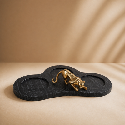 Handmade Luxe - Black Bathroom Set with panther