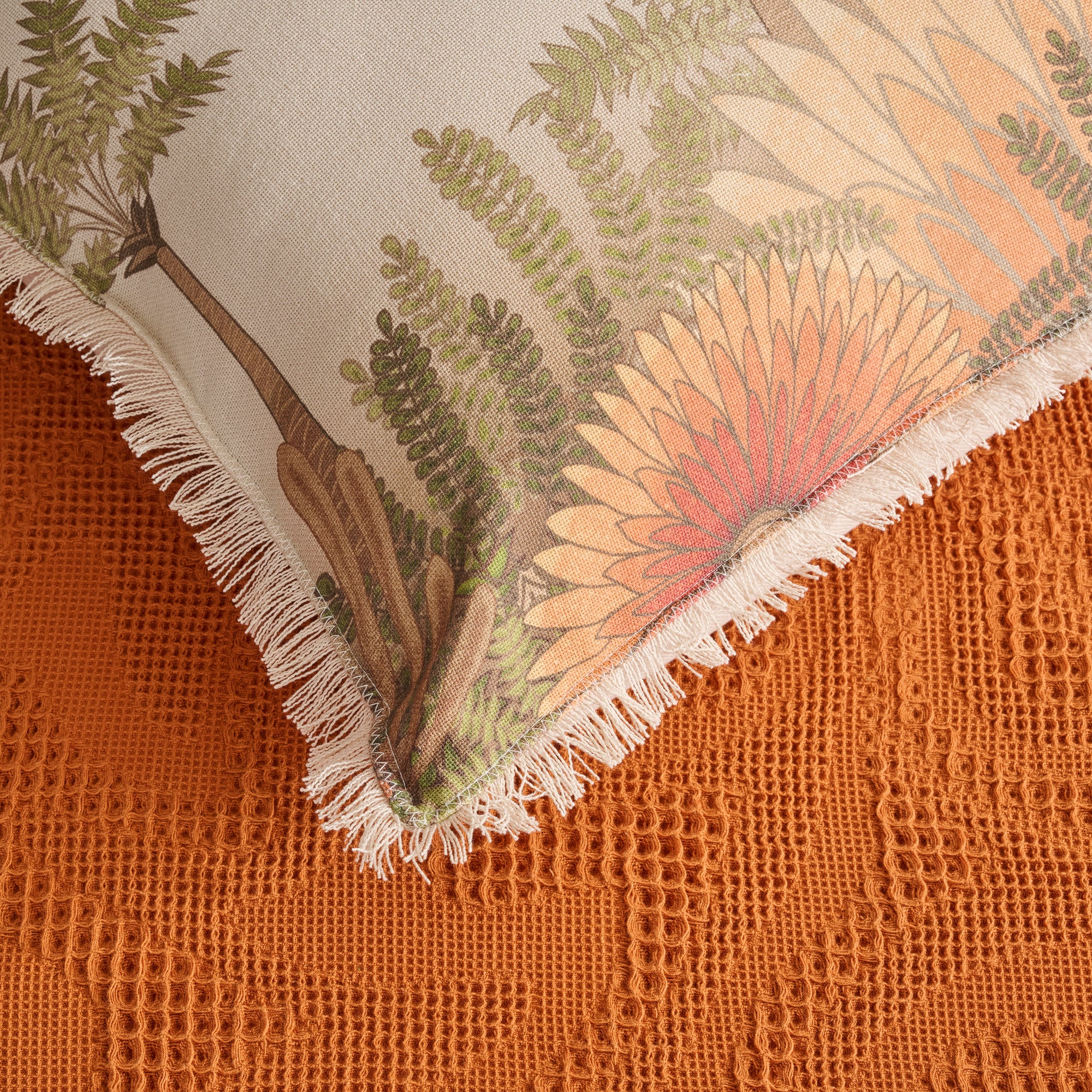 Damask | Cotton | Waffle | Bed Cover