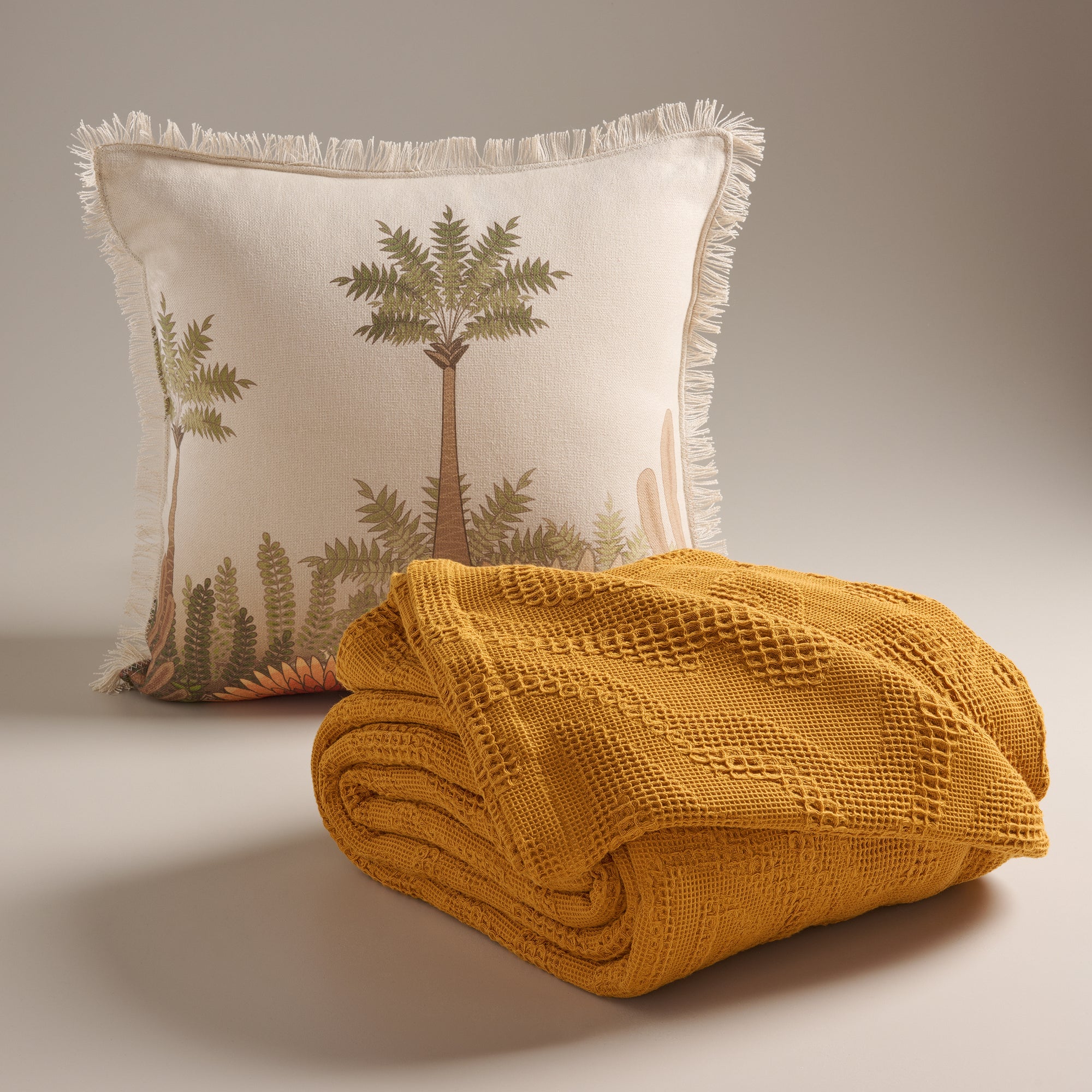 Damask | Cotton | Waffle | Bed Cover