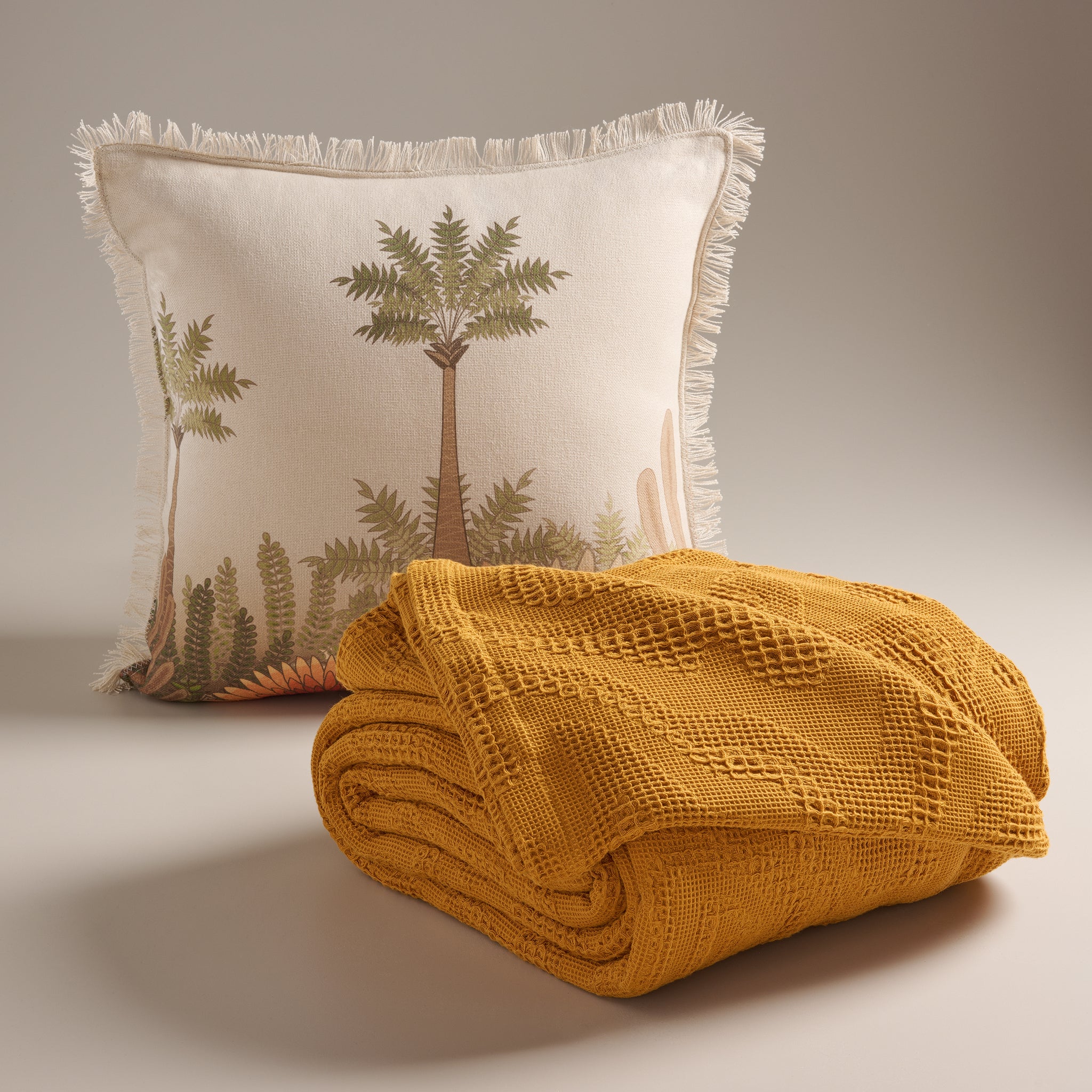 Damask | Cotton | Waffle | Bed Cover