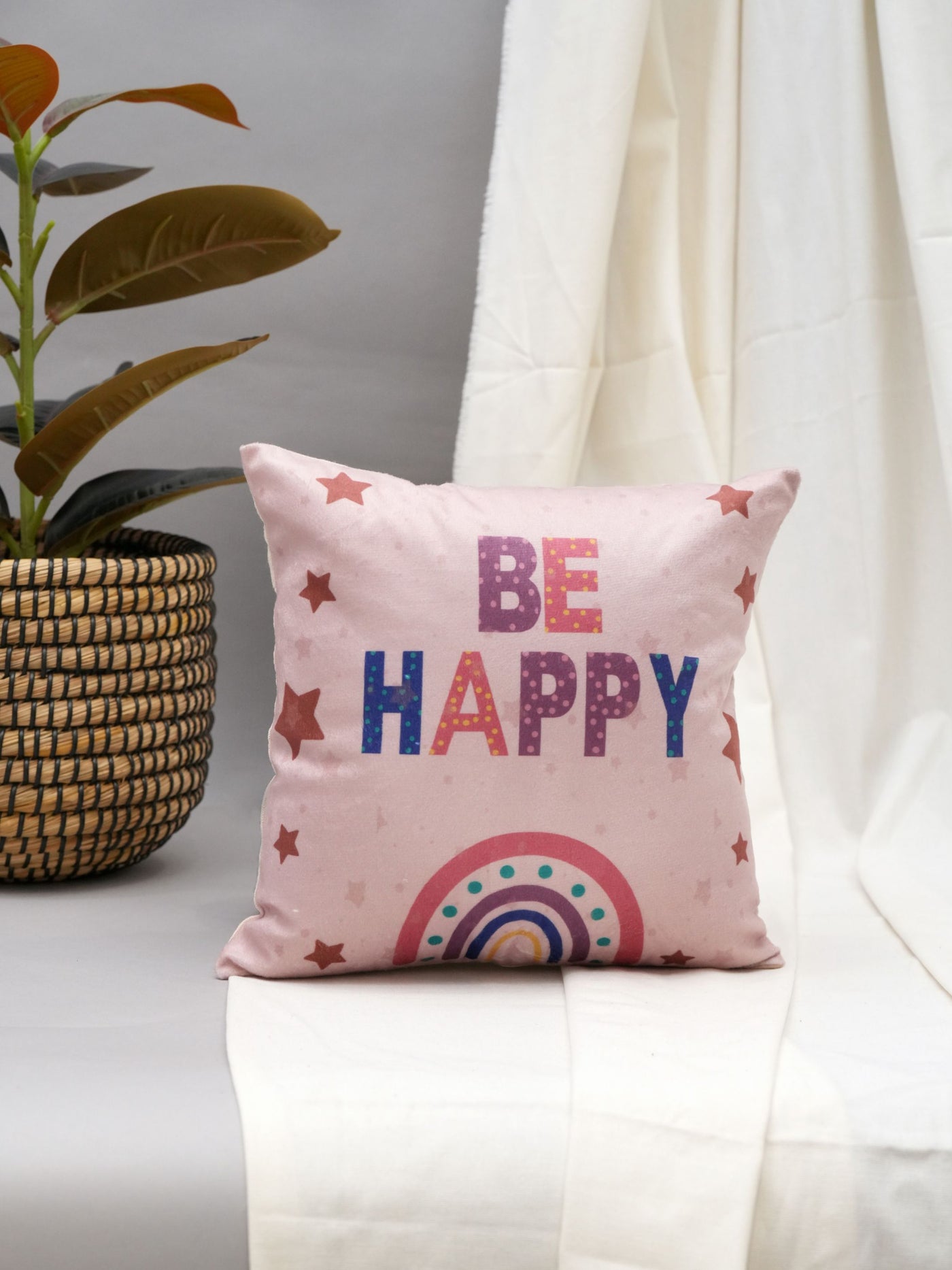 Be Happy Kids Cushion Cover