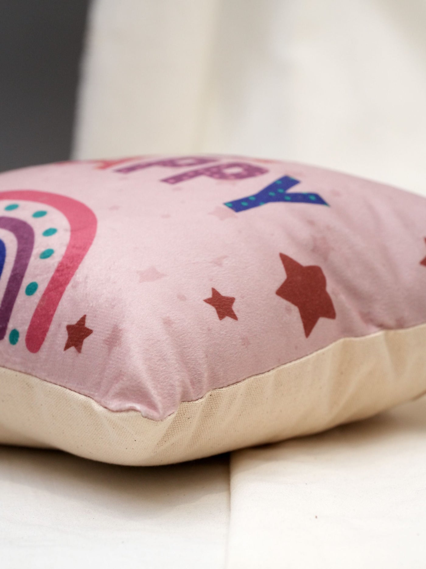 Be Happy Kids Cushion Cover