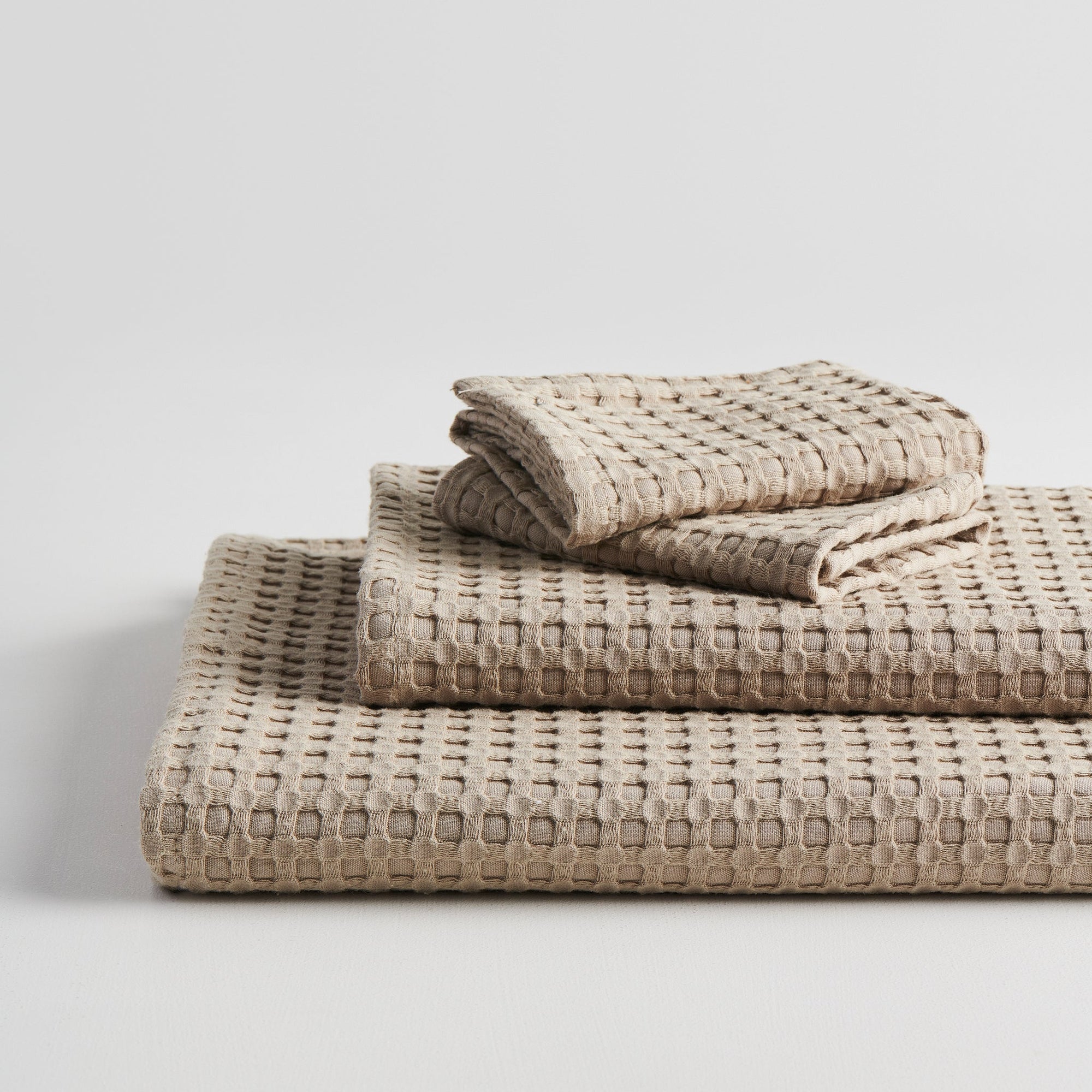 Beehive Cotton Bamboo Waffle Towels Set