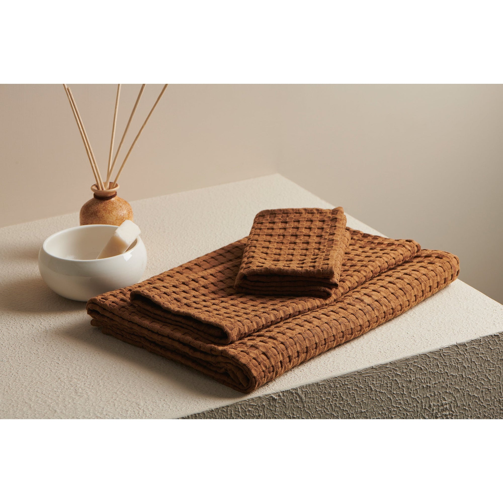Beehive Cotton Bamboo Waffle Towels Set