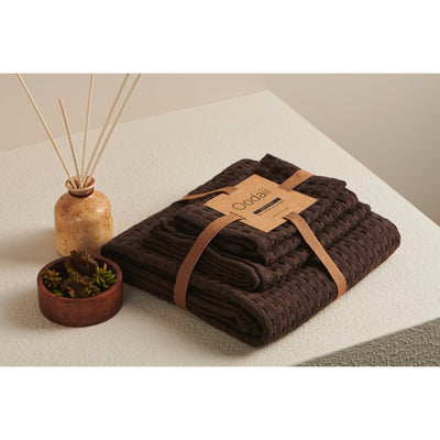 Beehive Cotton Bamboo Waffle Towels Set