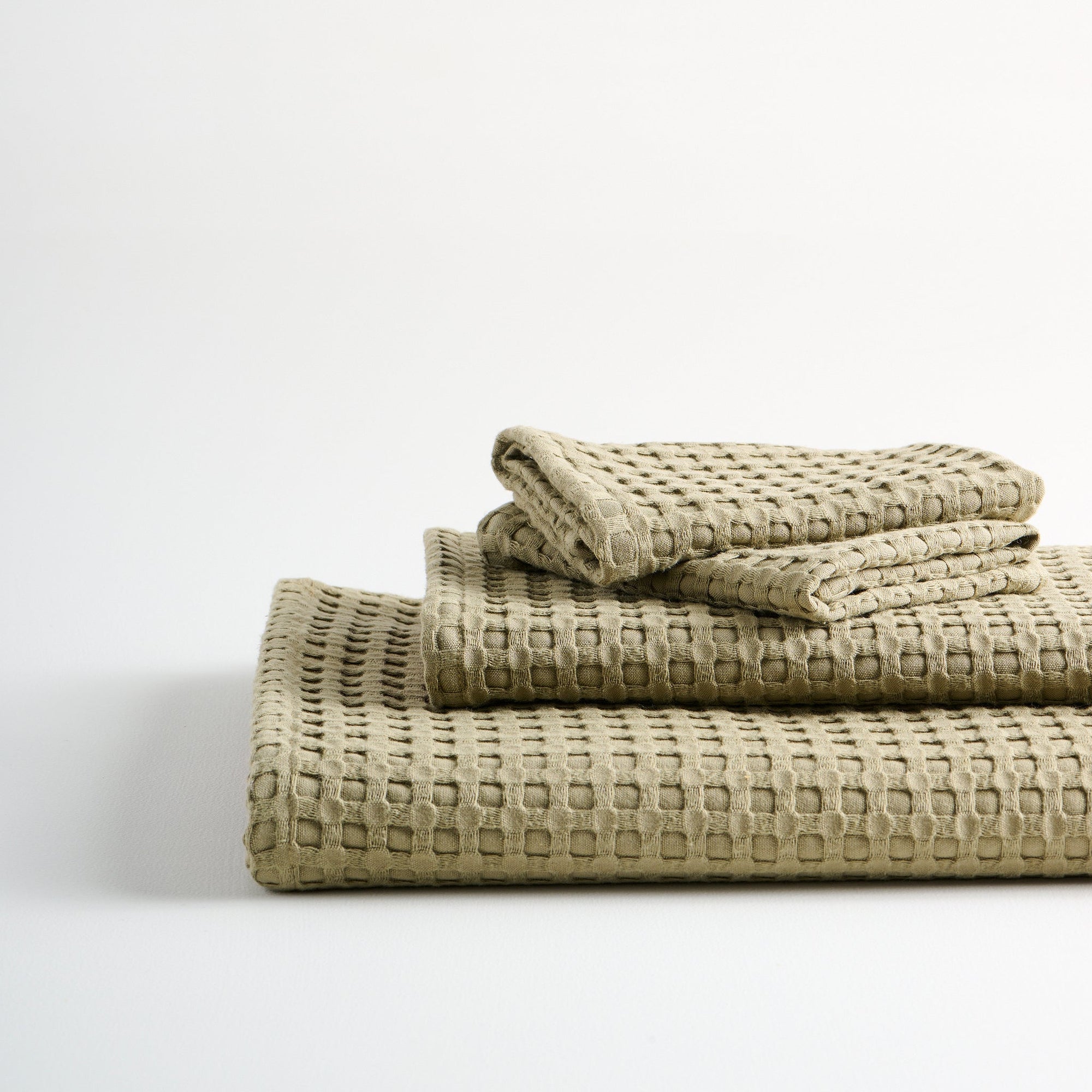Beehive Cotton Bamboo Waffle Towels Set