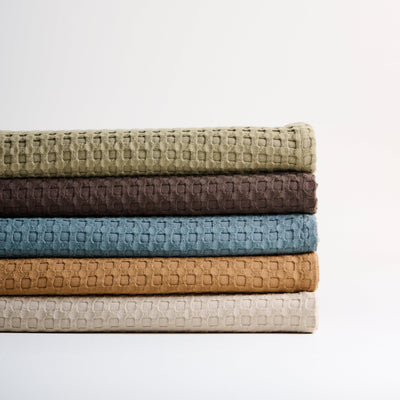 Beehive Cotton Bamboo Waffle Towels Set