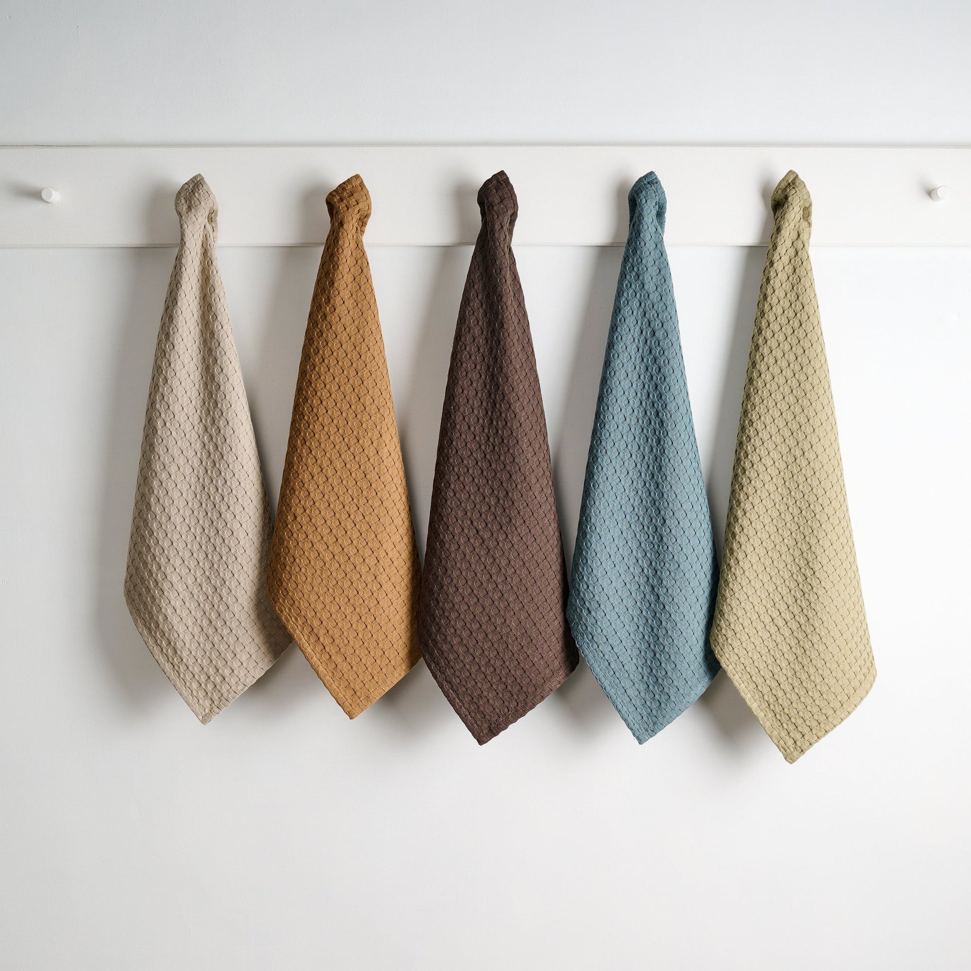 Beehive Cotton Bamboo Waffle Towels Set