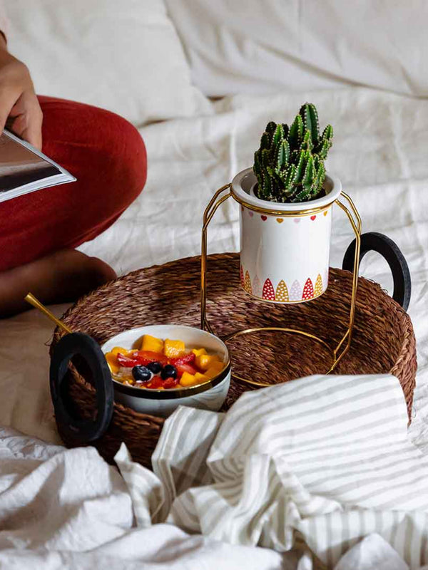Bella Heart Ring Planter Red