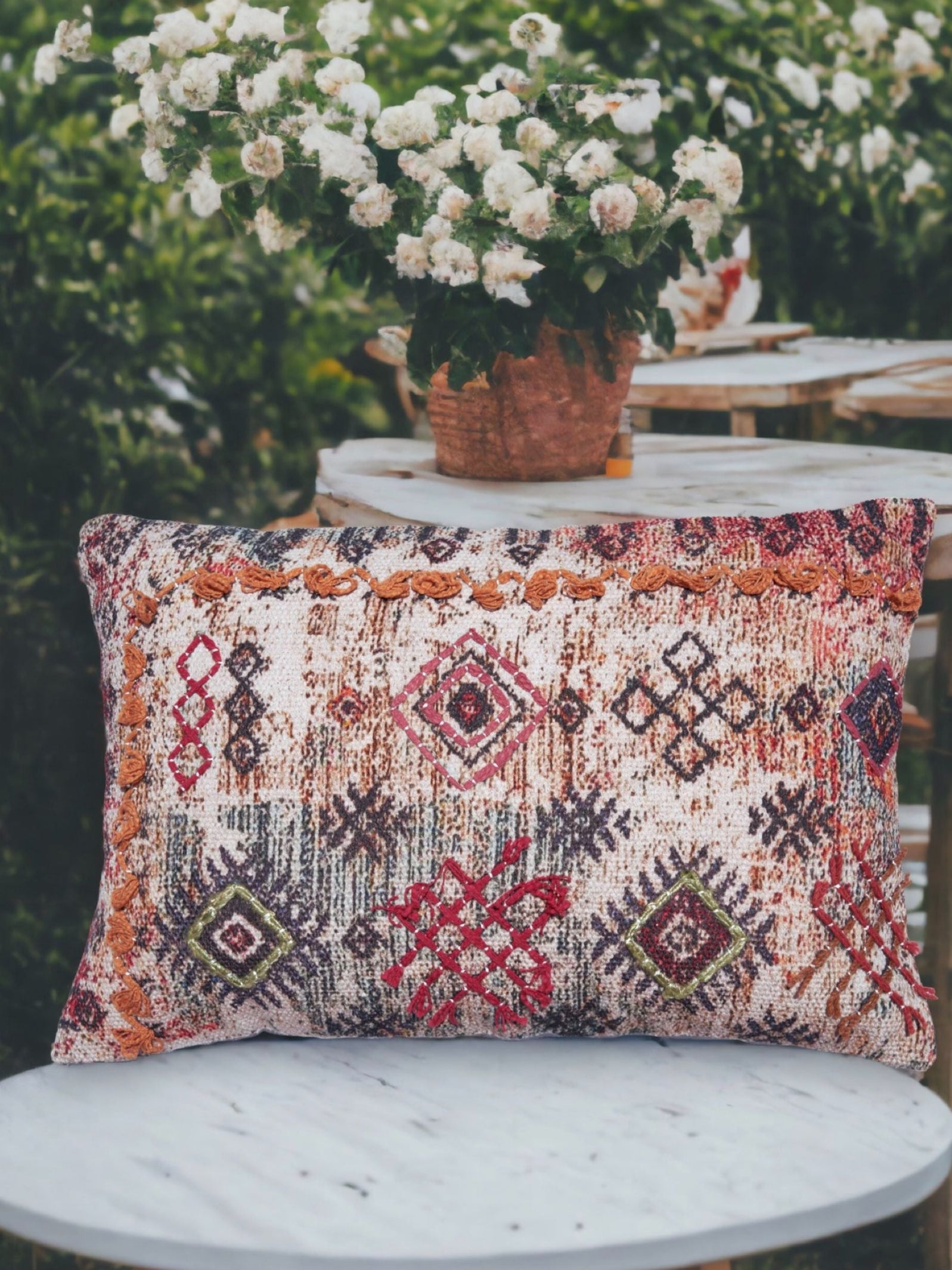 Bereket Embroidered Cotton Cushion