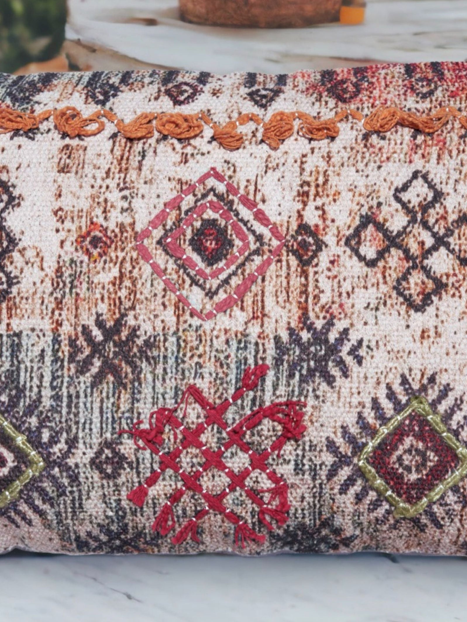 Bereket Embroidered Cotton Cushion