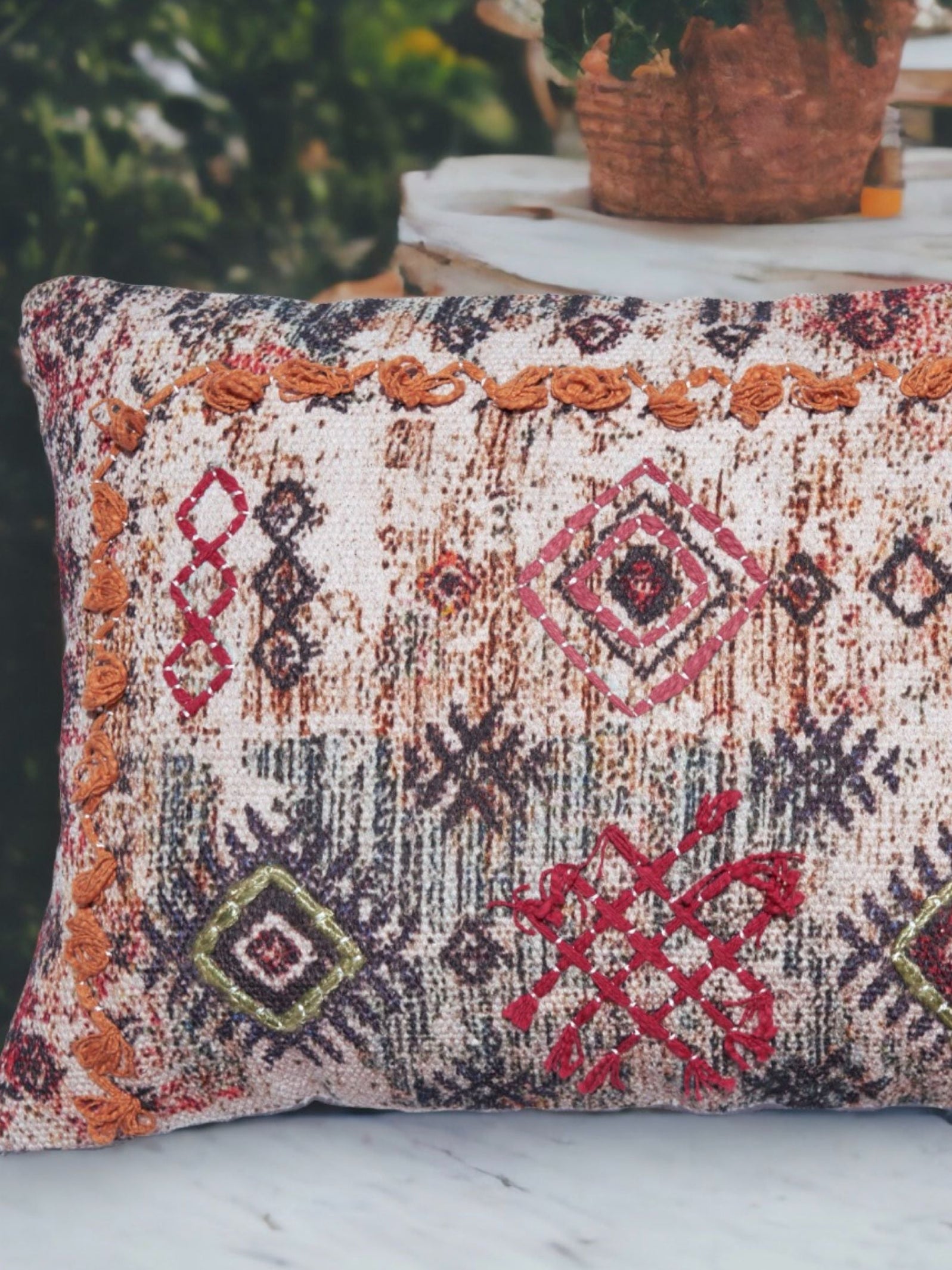 Bereket Embroidered Cotton Cushion