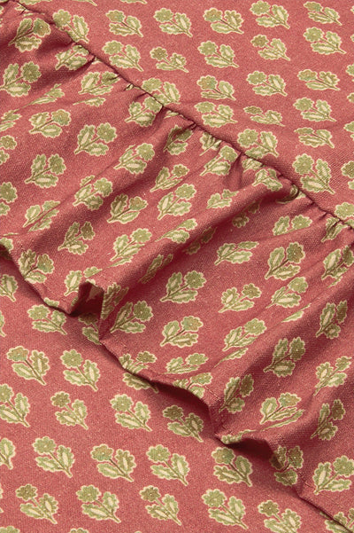 Viola Ruffle Carmine Cotton Table Cover