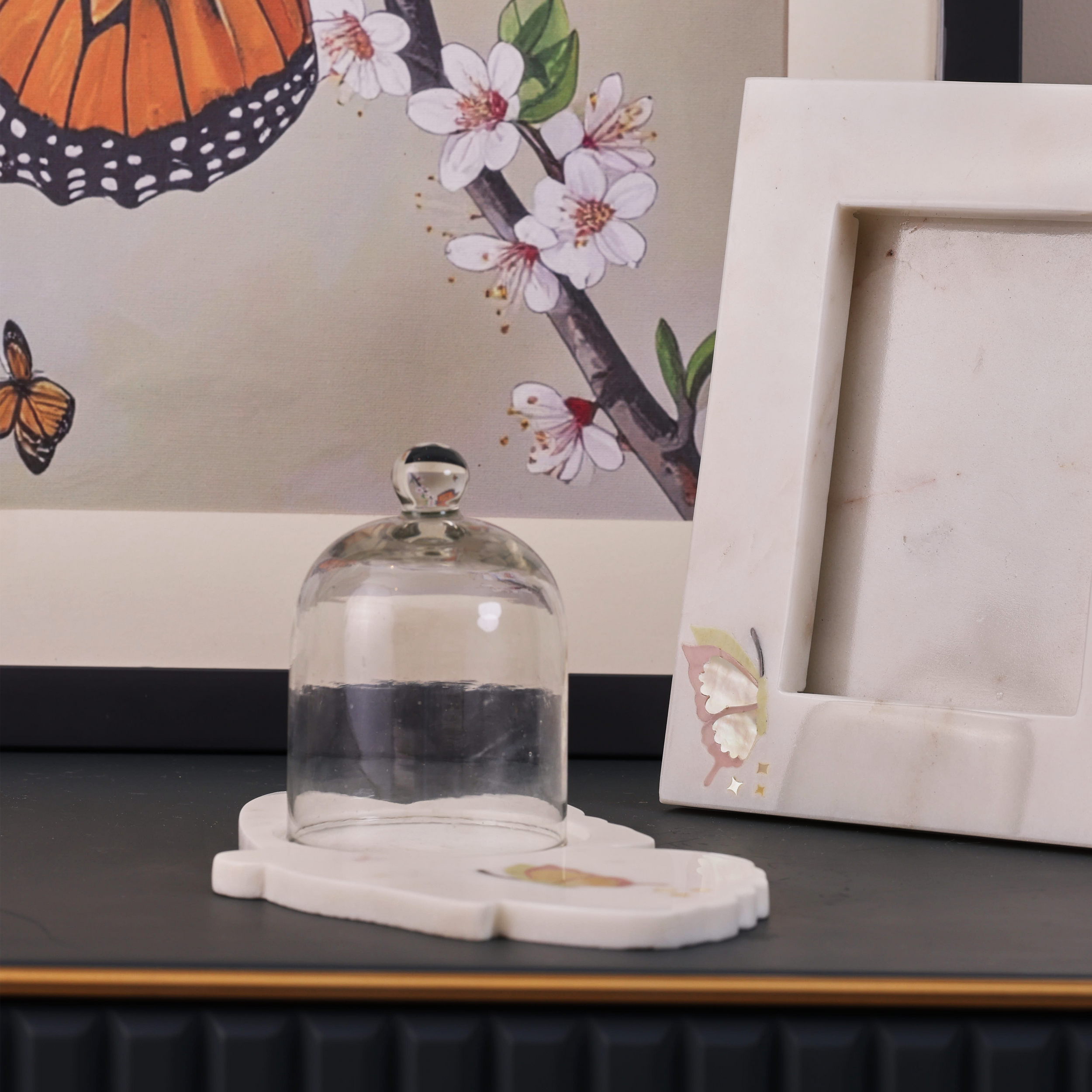 Morbelle - Marble Inlay Coaster Platter