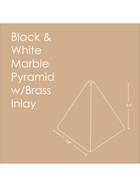 Marble Pyramid w/brass Inlay