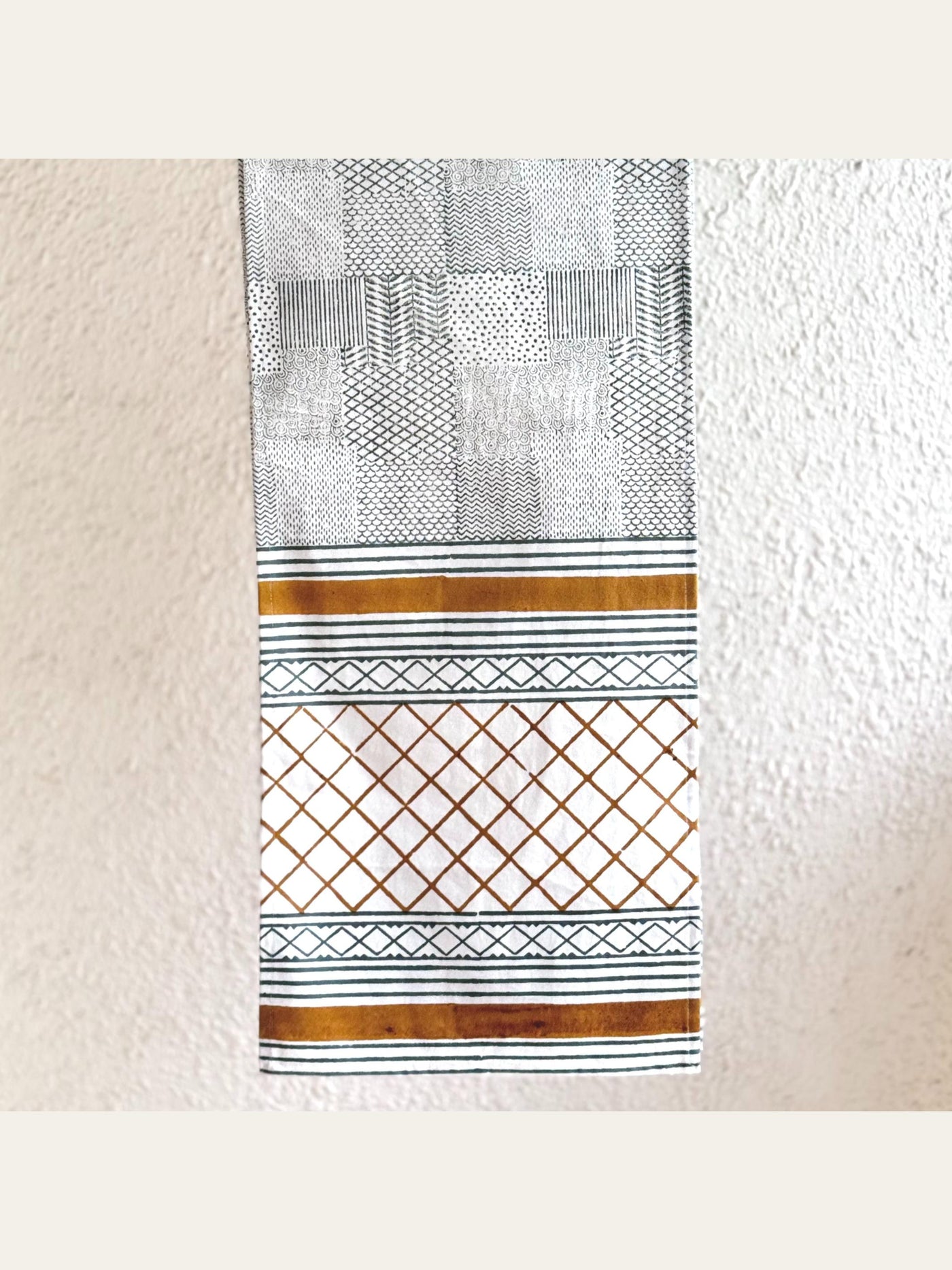 Block Printed Runner Geomentric