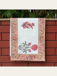 Block Printed Runner Peach